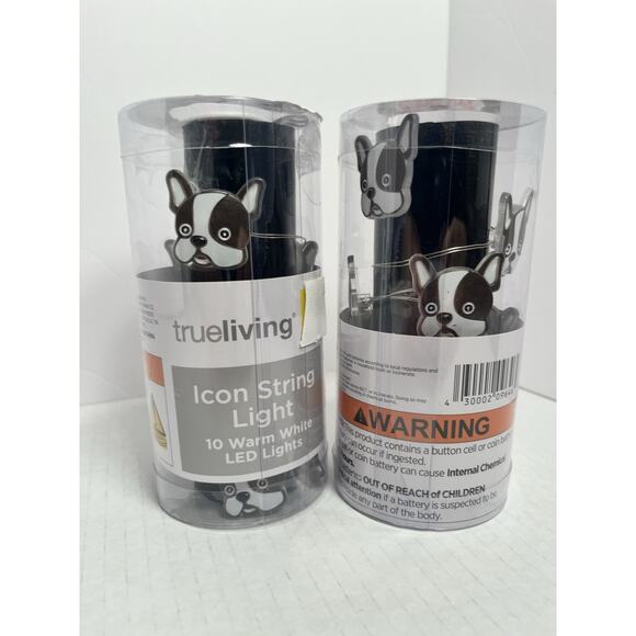 2 Icon Dog String Light, 10 Warm White LED Lights - Picture 1 of 4